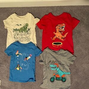 4 dinosaurs shirts